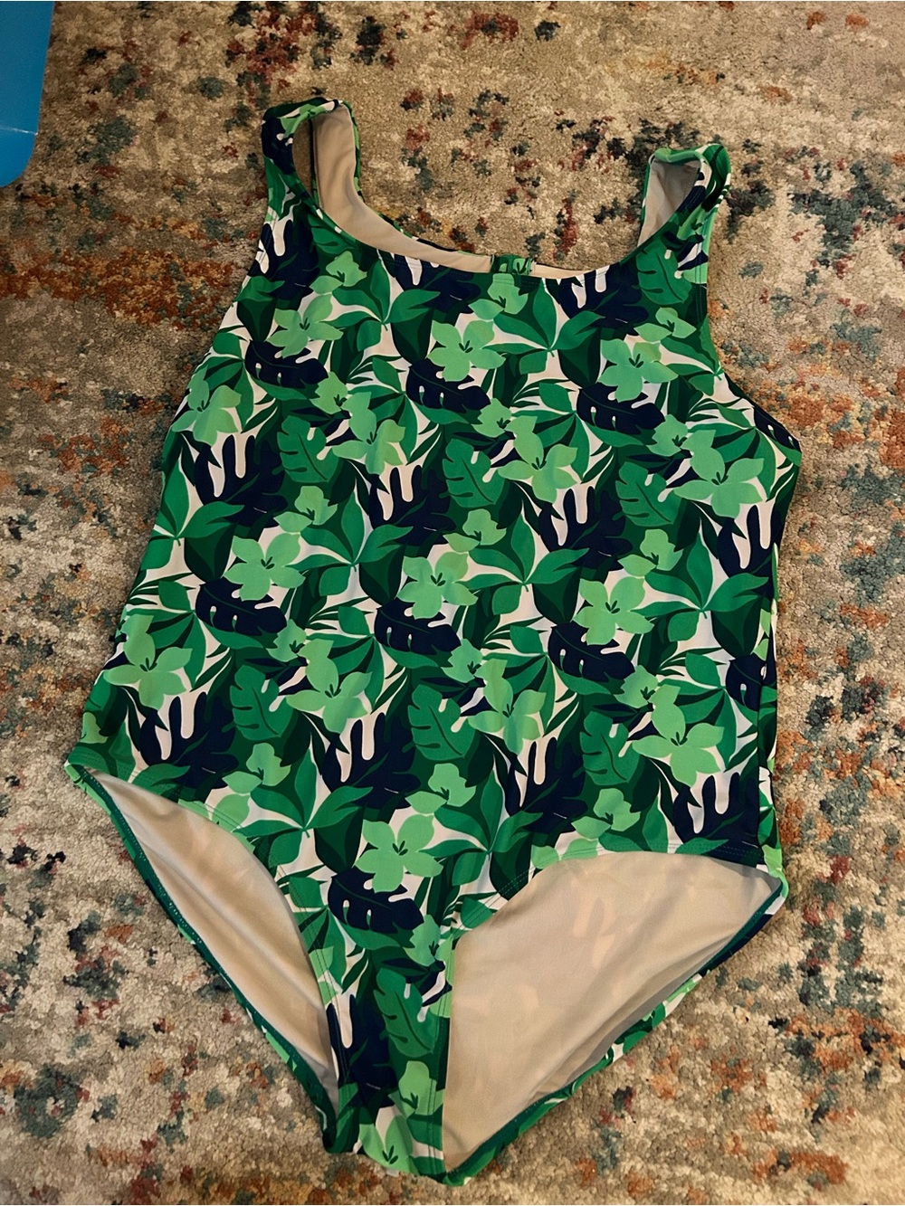 Green Floral One-Piece Swimsuit